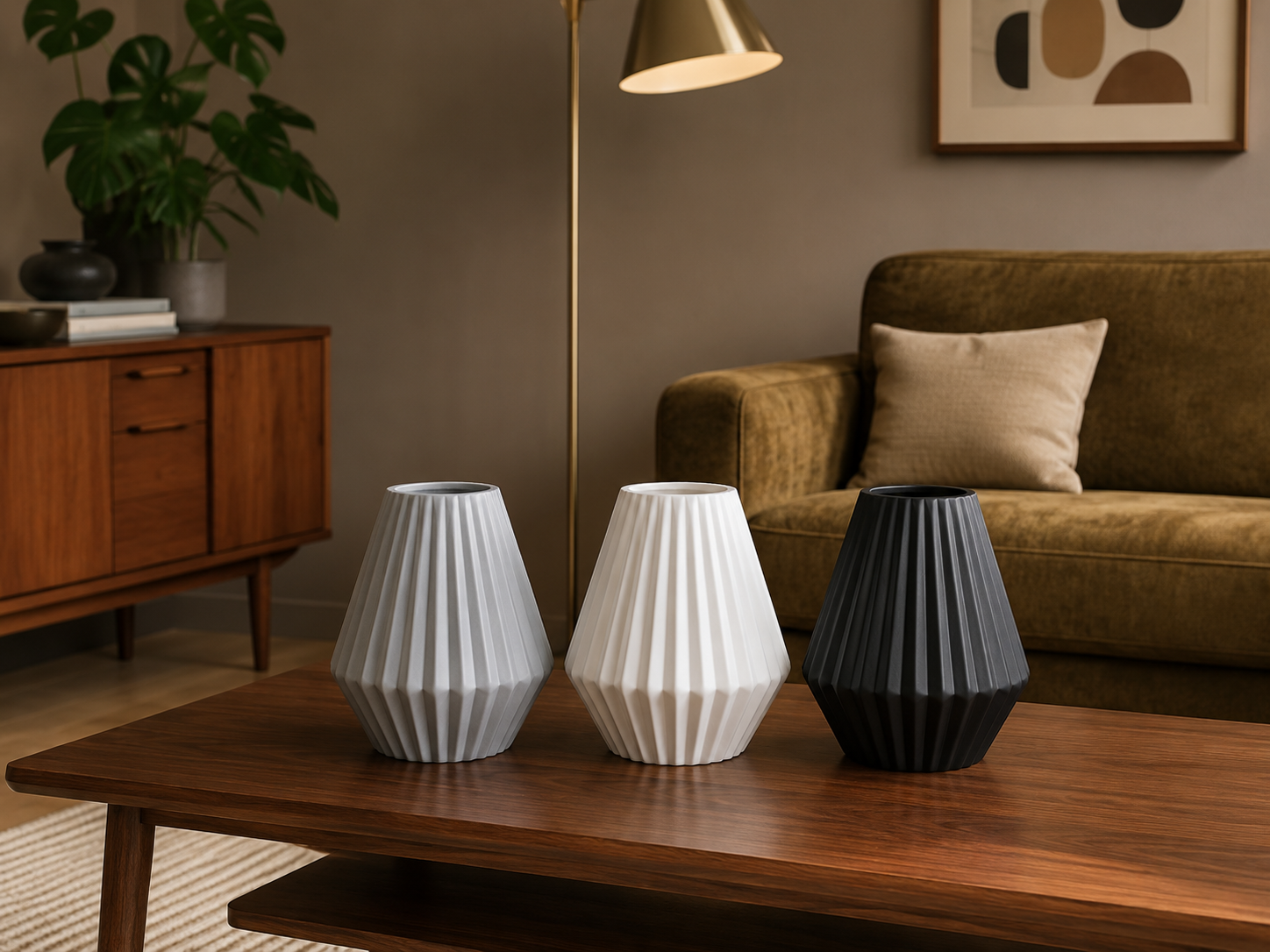 Ribbed Vase 2